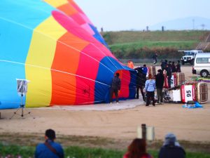 Hot Air balloon before flight at Saga International Balloon Fiesta